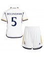Real Madrid Jude Bellingham #5 Heimtrikotsatz für Kinder 2023-24 Kurzarm (+ Kurze Hosen)